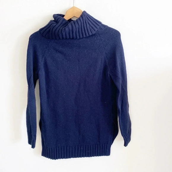 Loft navy blue Cowl Sweater Tunic size small - Picture 3 of 5